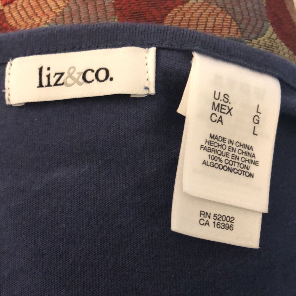 Liz Claiborne Embroidery Tee - Picture 7 of 7